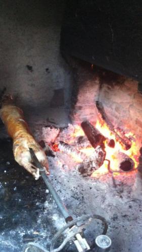 テスにあるBujtina Dreniの肉焼き