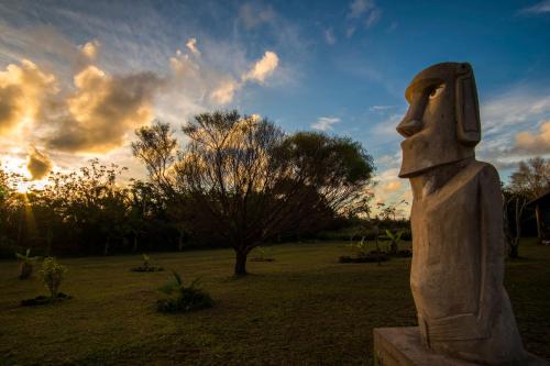 Un jardín fuera de Cabañas Henua Iti