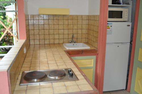 Kuchyň nebo kuchyňský kout v ubytování Appartement Hibiscus 2