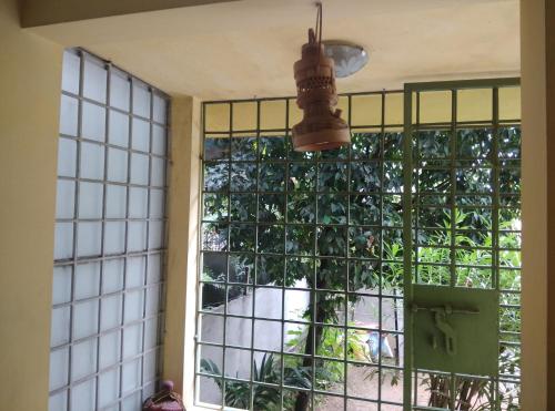 a window in a room with a plant behind it at ALPANEST - Near GMCH and B Barooah Cancer in Guwahati
