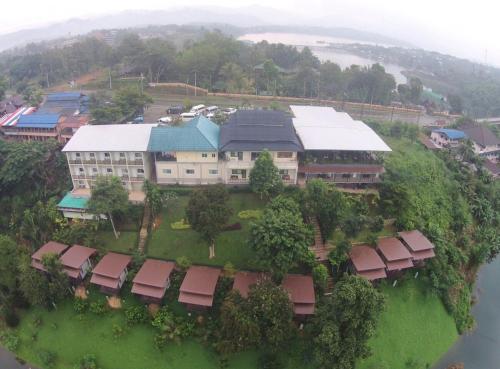 an aerial view of a resort with a building at Sangkla Resort in Ban Sane Phong