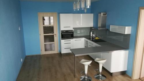 Dapur atau dapur kecil di Big Apartment 291 - Rezidence Eliska Prague 9