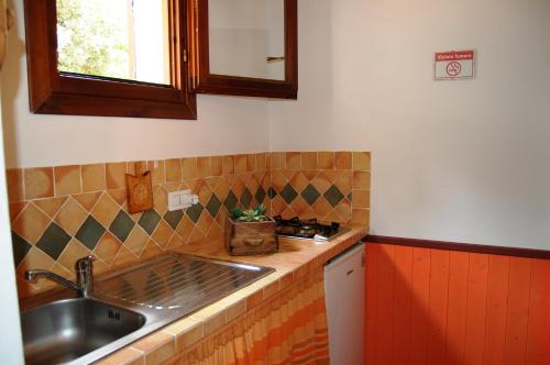 Kuchyň nebo kuchyňský kout v ubytování Agriturismo L'Aglientu B&B