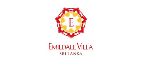 a logo for an indian village villa at Emildale Villa in Wadduwa