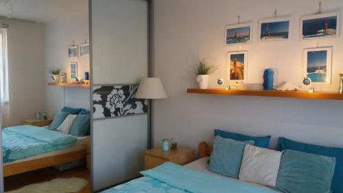 Postel nebo postele na pokoji v ubytování Brunetti Design Zlín