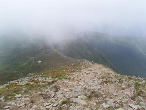 a view of a mountain in the clouds at Аня Рома in Lazeshchyna