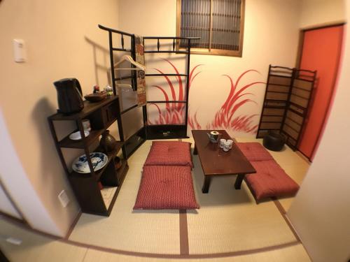 Χώρος καθιστικού στο Kyoto Machiya Saikyo-Inn