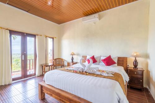 Postel nebo postele na pokoji v ubytování Mount Sea View Bungalow
