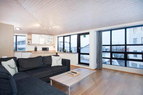 Posezení v ubytování Odinn Reykjavik Skolavordustigur Apartments