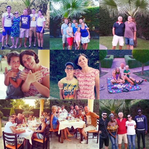 a collage of photos of a group of people at Eleart in Golem