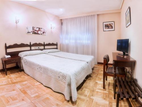 Postel nebo postele na pokoji v ubytování Hotel Castellano I