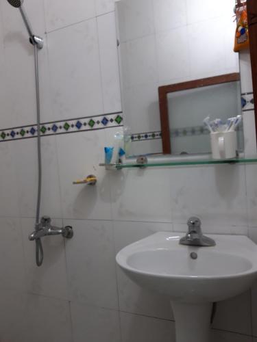 Koupelna v ubytování Yen Minh Hotel Thien An