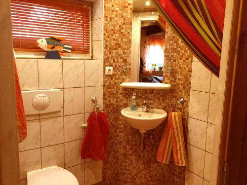 Bilik mandi di Ferienhaus Hagenwinkel