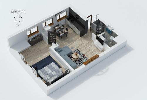 Půdorys ubytování Kosmos 9 - Apartament Astro