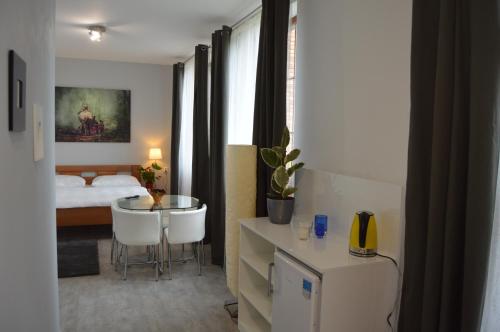 Postel nebo postele na pokoji v ubytování Vila Lípa
