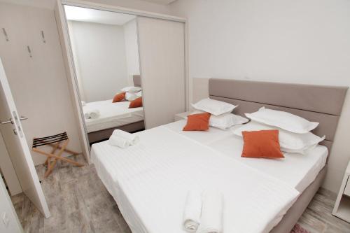 Villa Marija tesisinde bir odada yatak veya yataklar