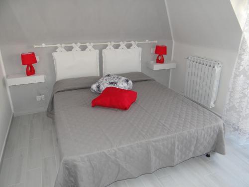 Cama o camas de una habitación en Appartamento vista mare