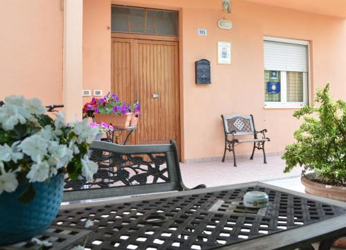 Patio nebo venkovní prostory v ubytování Casale Re di Coppe