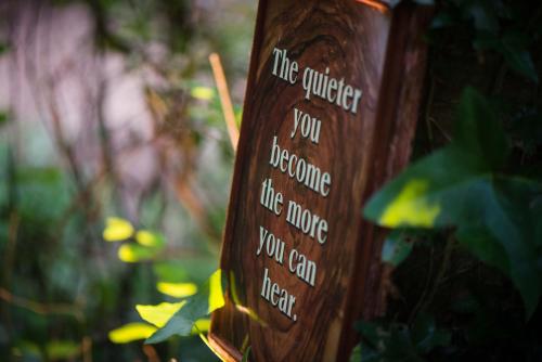 a sign that says the quicker you become the more you can tiger at Ballinwillin House in Mitchelstown