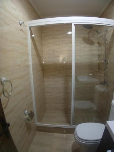 Koupelna v ubytování Hotel Barba Lá