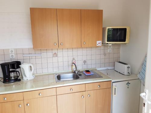 Η κουζίνα ή μικρή κουζίνα στο Apartman Kaszás Garden