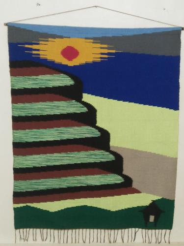 an image of a painting of a sunset at Banaue Sunrise Guest House in Banaue