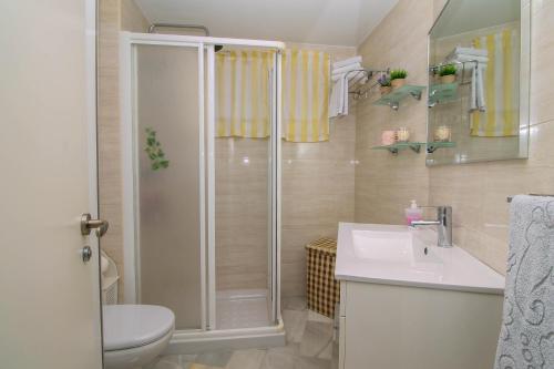 a bathroom with a shower and a toilet and a sink at Erisa 68 by IVI Real Estate in Torremolinos