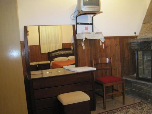 Kuchyň nebo kuchyňský kout v ubytování Hotel Papigo AE