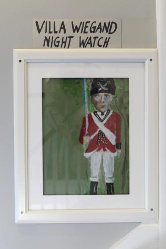 a picture of a statue of a soldier in a picture frame at Villa Wiegand - a room with a view in Holbæk