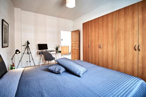 Katil atau katil-katil dalam bilik di Fredericia Apartment II