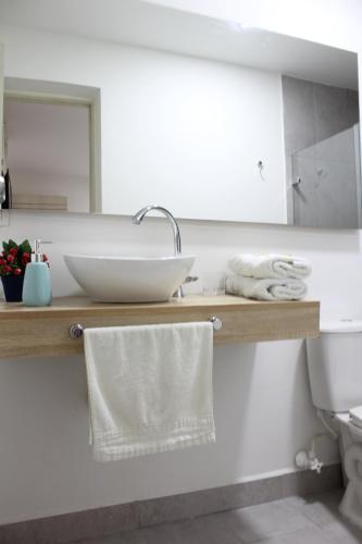 Koupelna v ubytování Hotel Boutique Plaza