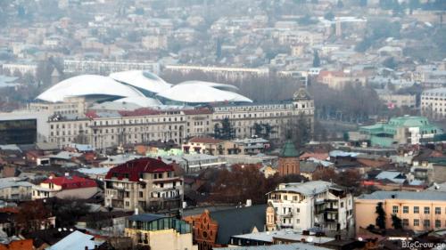 Huoneisto – kaupungin Tbilisi yleisnäkymä majoituspaikasta käsin
