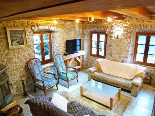 Lovely Cottage in Chatel French Alps near Ski Areaにあるシーティングエリア