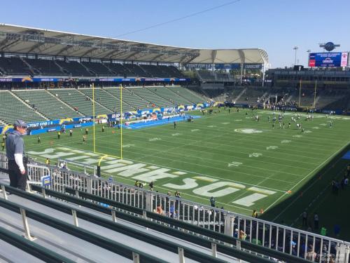a football stadium with a football game on the field at Anchor Pointe Inn in Wilmington
