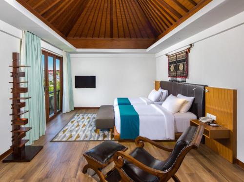 Una televisión o centro de entretenimiento en S18 Bali Villas