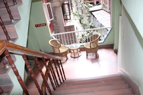 A balcony or terrace at Mount Annapurna Guest House
