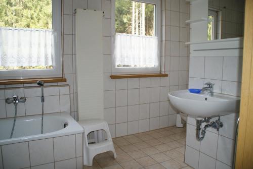 Bilik mandi di Ferienhaus Bad Hundertpfund Typ C