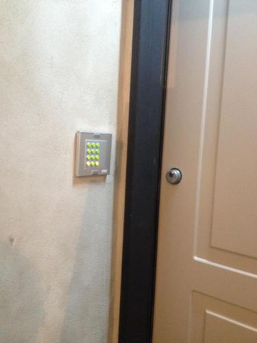 a door with a lightswitch next to a door at Domus Antiqua San Lorenzo in Genova