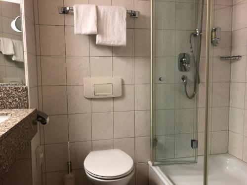 Ein Badezimmer in der Unterkunft Hotel-Restaurant und Gästehaus Löwen