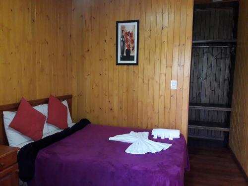 Ένα ή περισσότερα κρεβάτια σε δωμάτιο στο Petit Hotel Caraguata