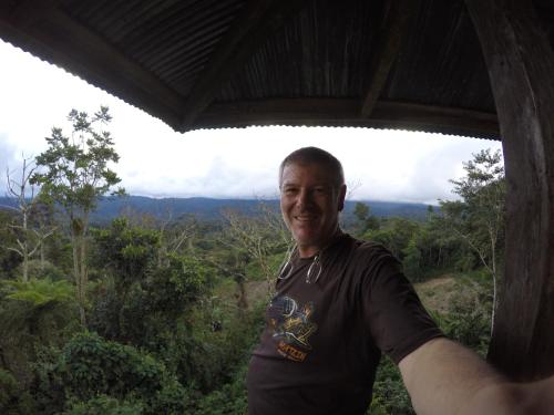 Landskap semula jadi dekat dengan lodge