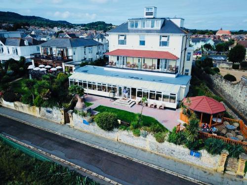 an aerial view of a house with a building at Villa Mentone Hotel in Shanklin