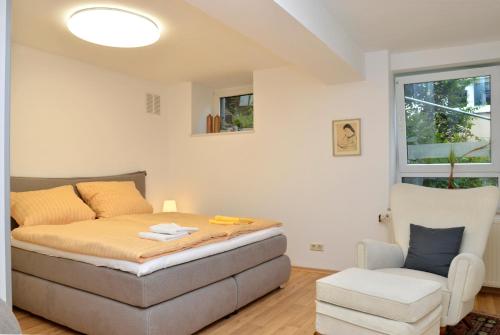 Katil atau katil-katil dalam bilik di Ferienwohnung Uhuherz