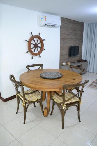 Televisyen dan/atau pusat hiburan di Flat Praia dos Carneiros