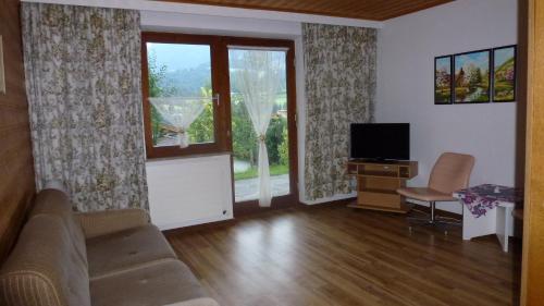 TV a/nebo společenská místnost v ubytování Apartement Hasenauer