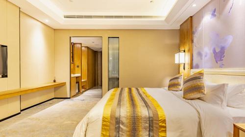 Katil atau katil-katil dalam bilik di Jinling Grand Hotel Nanchang