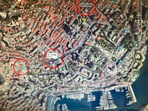Vista aerea di Renovated Apartment 3 minutes walking to Monaco