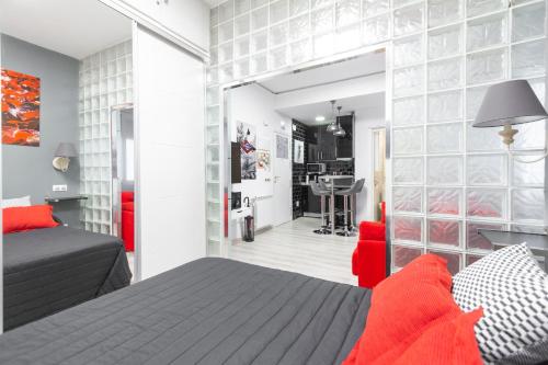 Postel nebo postele na pokoji v ubytování Argüelles Apartment