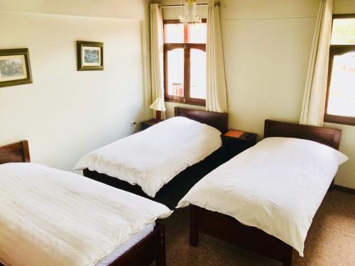 Postel nebo postele na pokoji v ubytování Hotel Santa Cruz