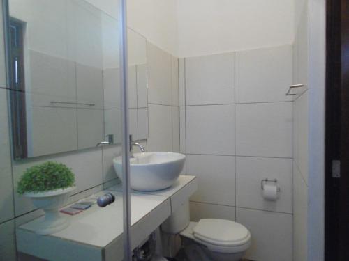 Koupelna v ubytování Hotel Tumpis